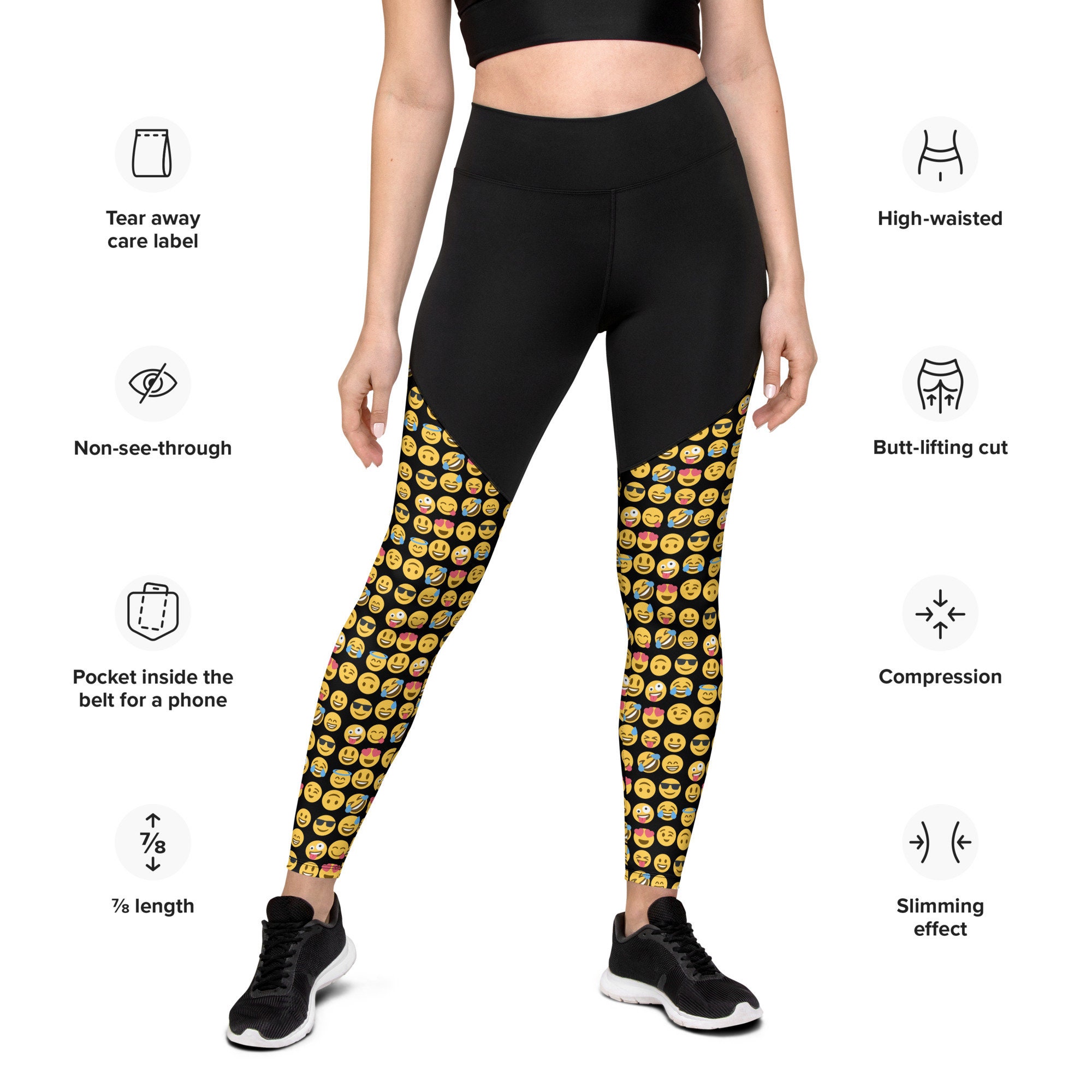 Juniors Emoji Leggings