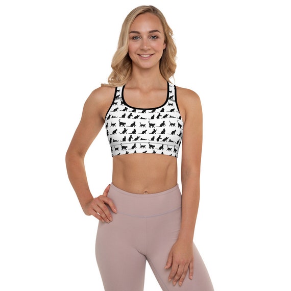 Padded Here Kitty Kitty Sports Bra Workout, Fitness, Exercise