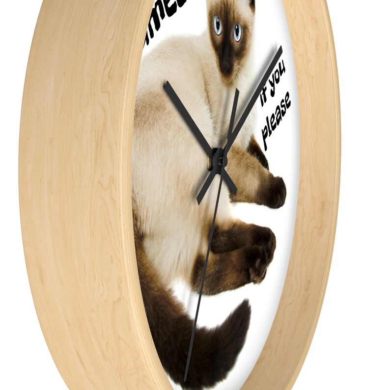 Rare Siamese Cat Wall Clock Etsy