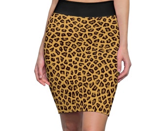 Leopard mini pencil skirt deals