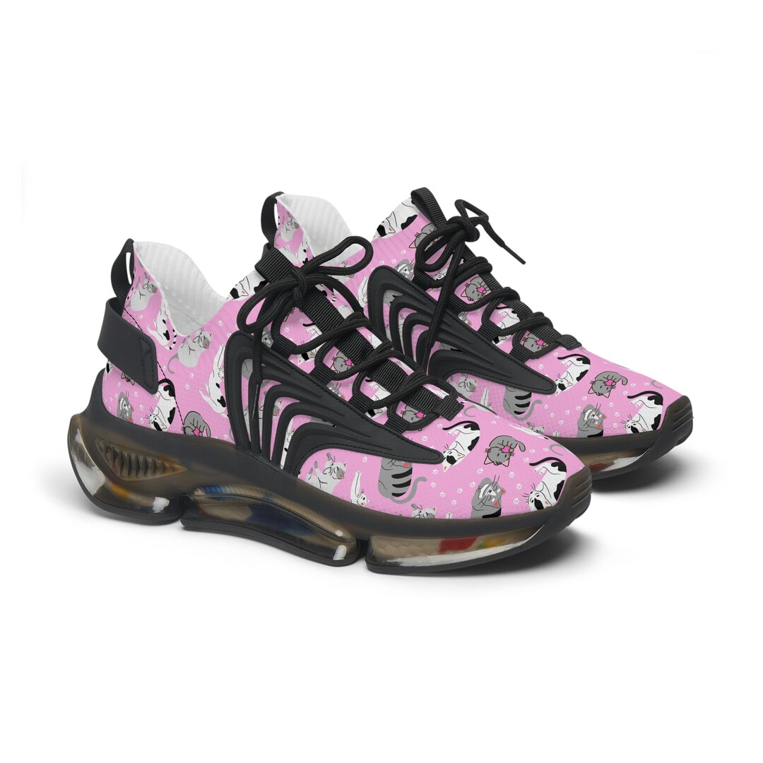 Christmas Cat Print Women's Sneakers
