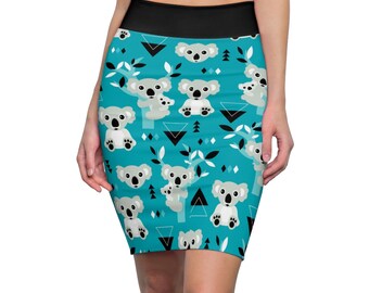 Cute Koala Women's Pencil Skirt Kawaii Pastel Goth Cute Cute Style