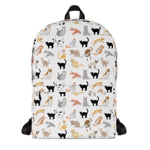 Kitty Cat Print Backpack, High Quality, So Cute