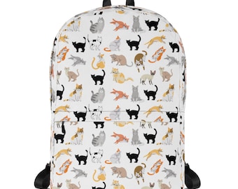 Kitty Cat Print Backpack, High Quality, So Cute