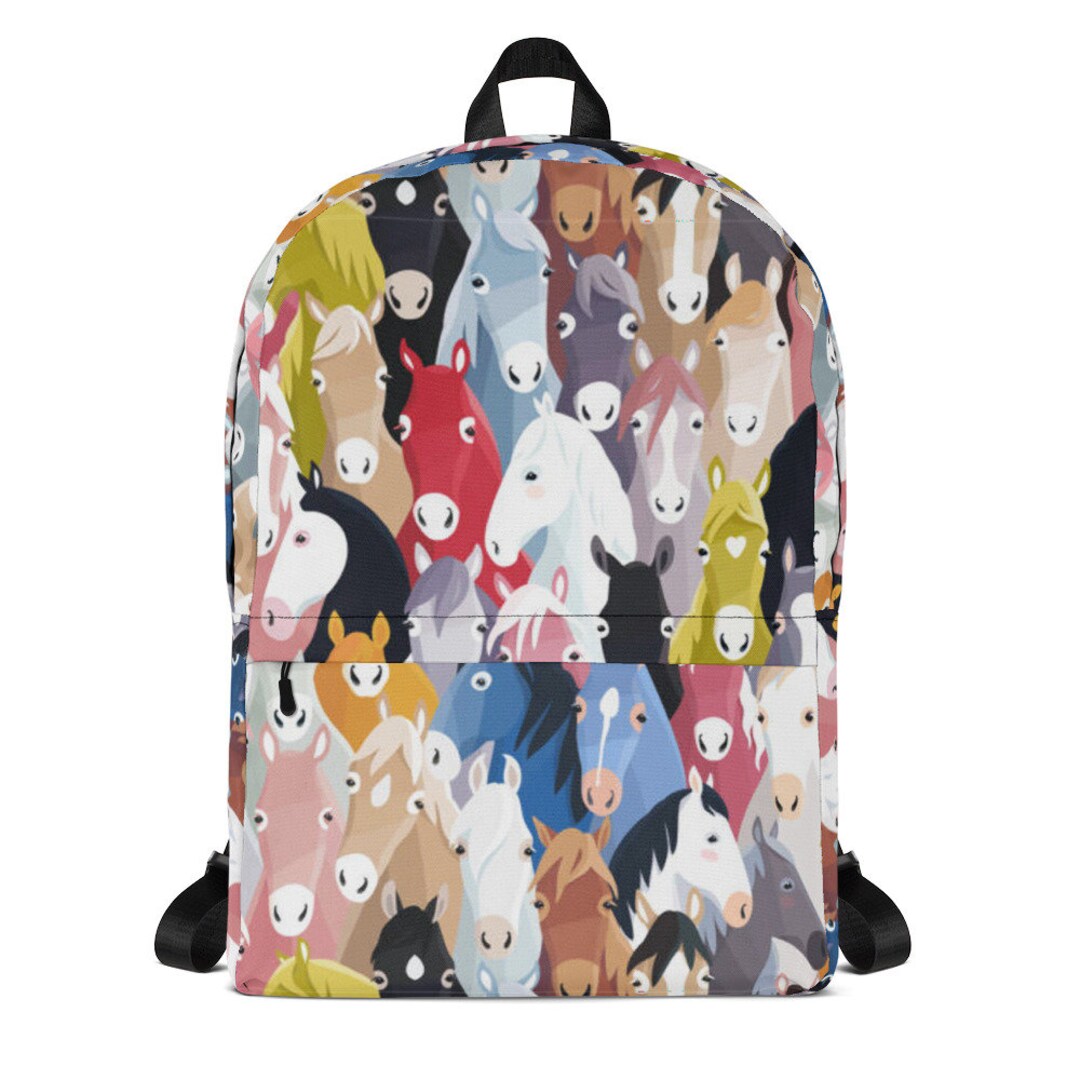 Cute Horse Print Backpack, High Quality, Durable Etsy