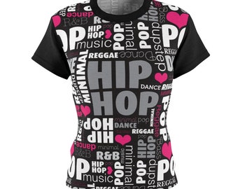 Women's Music Lovers Fitted T-shirt, Quality Street Style shirt, Hip Hop, Reggae, RnB, draag met mijn bijpassende rokken als set