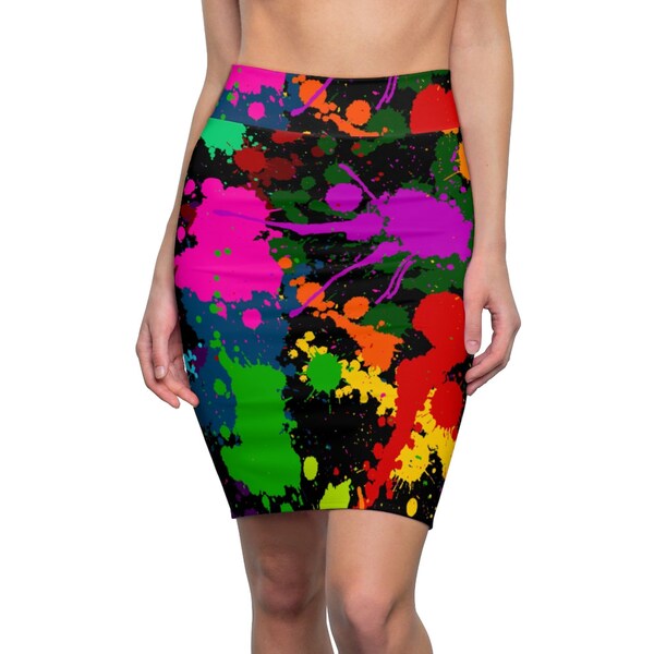 Splatter Paint Skirt Etsy