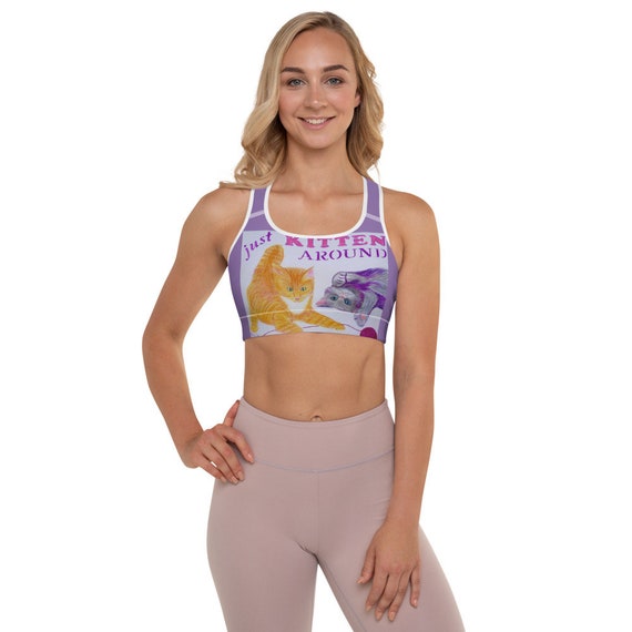 Padded Picture Purrrfect Sports Bra Kawaii Pastel Goth Cute Cute Style  Workout, Fitness, Exercise, Rare and Unique 