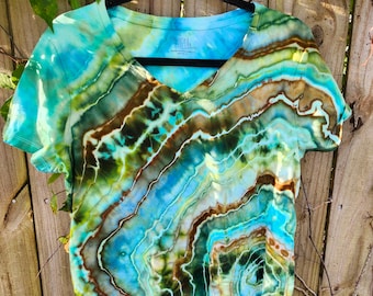 TIE DYED teal green, Tie dye shirt, Tie dye ice, Teen girl birthday, Fun tie dye shirt, adult clothing, adult tie dye shirt