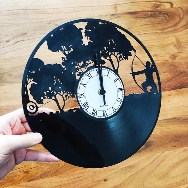 Archery Record Clock CreativeVinyl Gift Idea Wall Clock Vinyl Clock