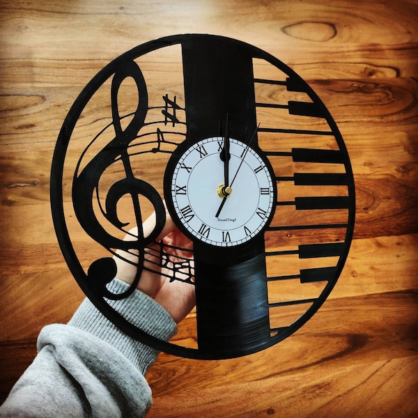 Musik Schallplattenuhr KreatiVinyl Geschenkidee Wanduhr Vinyl Clock