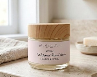 Tallow Face Cream Wife Christmas Gift Stocking Stuffer Moisturizer Glass Jar Beauty Product Manuka Honey Facial Skincare Bison Balm Handmade
