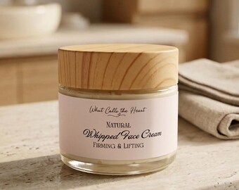 Bison Tallow Cream Face Moisturizer Mature Skin Minimalist Spa Owner Gift Natural Whipped Balm Glass Jar Manuka Honey Rosehip Jojoba Oil