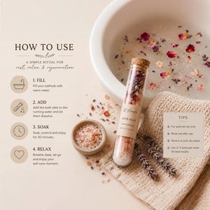 Bath Salt Gift Set Coworker Spa Relaxation Women Wellness Present Box Spring Collection Himalayan Epsom Soak Sampler Tube Whatcallstheheart image 19
