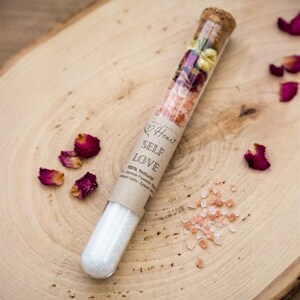 Bath Salt Gift Set Coworker Spa Relaxation Women Wellness Present Box Spring Collection Himalayan Epsom Soak Sampler Tube Whatcallstheheart image 14