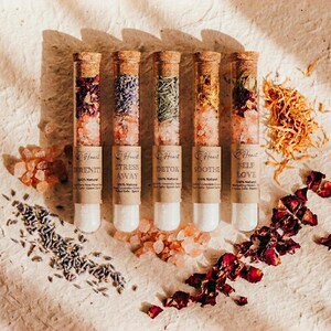 Bath Salt Gift Set Coworker Spa Relaxation Women Wellness Present Box Spring Collection Himalayan Epsom Soak Sampler Tube Whatcallstheheart image 11