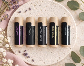 Tallow Lip Balm Gift Twin Sister Gift Bison Tallow Balm Natural Chapstick Tube Biodegradable Packaging Eco Friendly Skincare Gift Twin