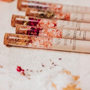 Bath Salt Gift Set Coworker Spa Relaxation Women Wellness Present Box Spring Collection Himalayan Epsom Soak Sampler Tube Whatcallstheheart image 9