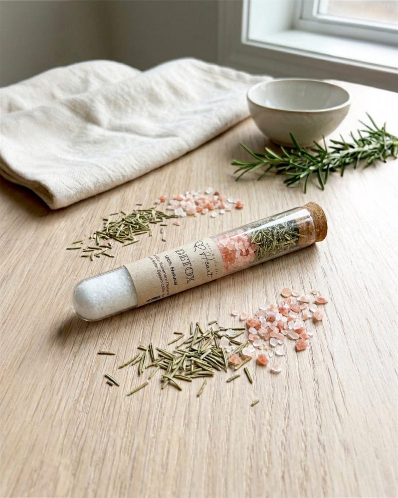 Bath Salt Gift Set Coworker Spa Relaxation Women Wellness Present Box Spring Collection Himalayan Epsom Soak Sampler Tube Whatcallstheheart image 17
