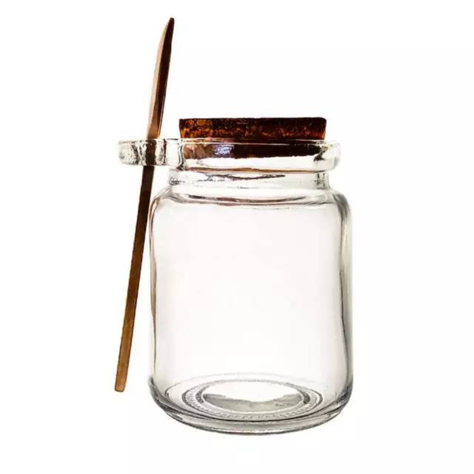 8 oz glass jar with cork lid and spoon Etsy
