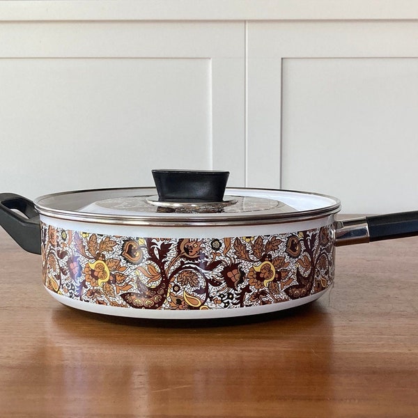 Enamel Pan With Lid Etsy