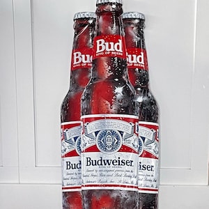 30x13&quot; Tin Metal Budweiser Beer Sign Nostalgic Novelty Hanging Plaques Collectible Restaurant Bar Garage Shop Games Room Man Cave Decor Gift