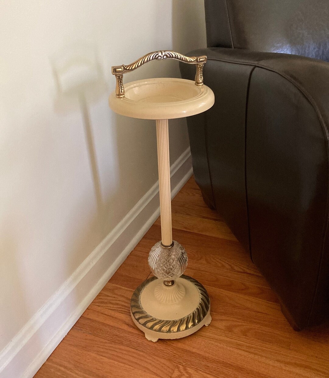 Vintage Floor Ashtray Art Deco Pedestal Cigar Cigarette Etsy