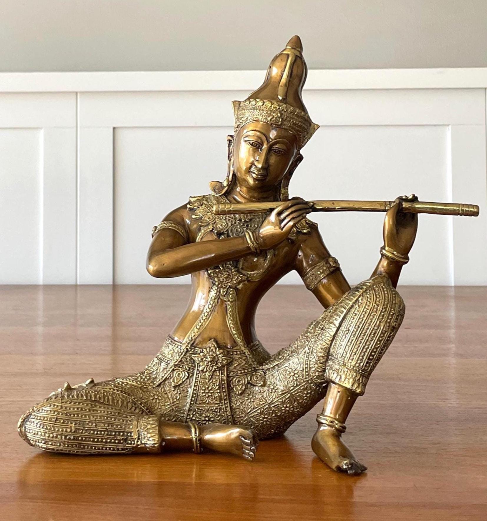 置物 ブロンズ タイ 胡弓