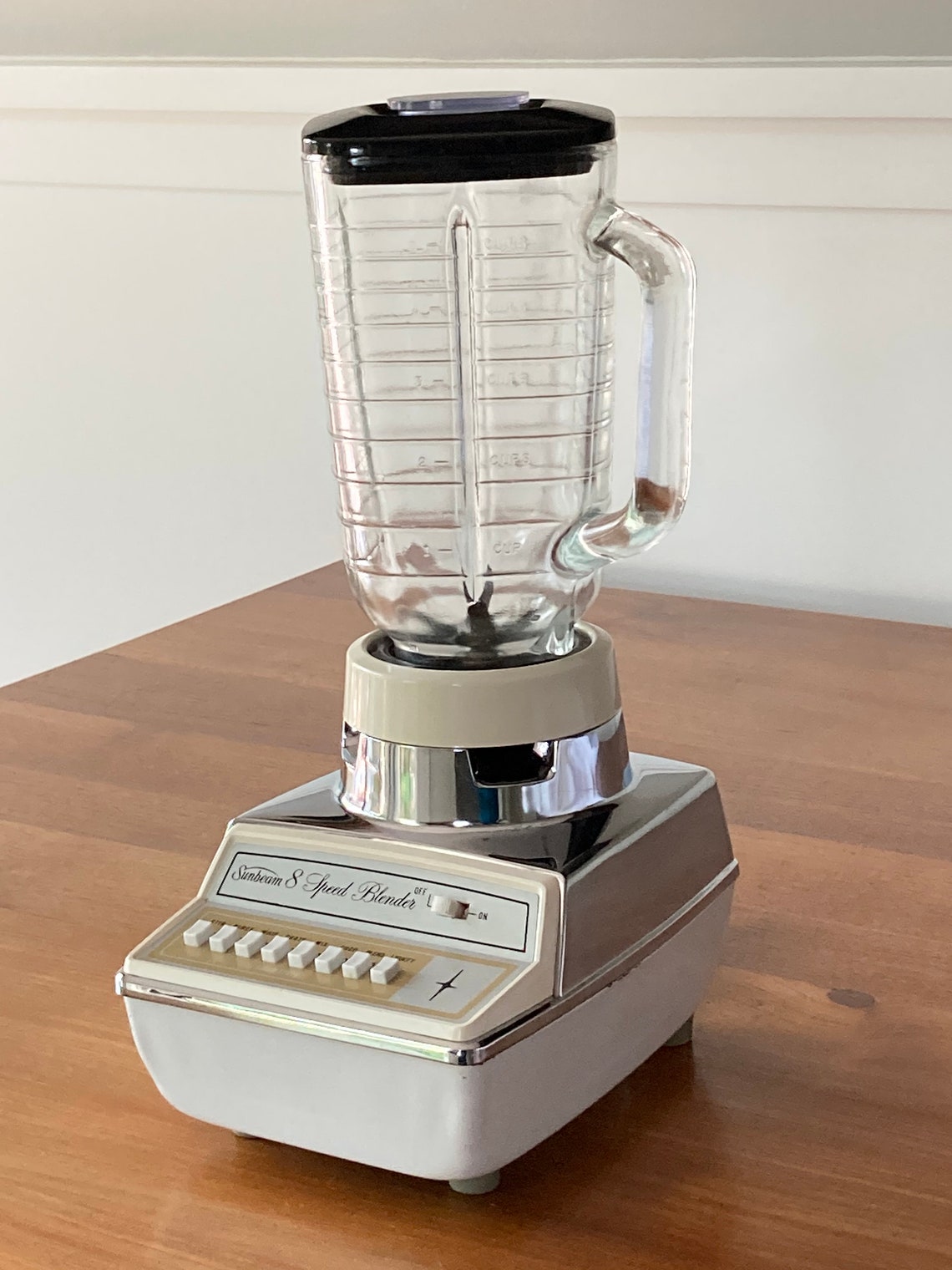 Vintage Atomic Style Sunbeam 8 Speed Blender Chrome & White Etsy