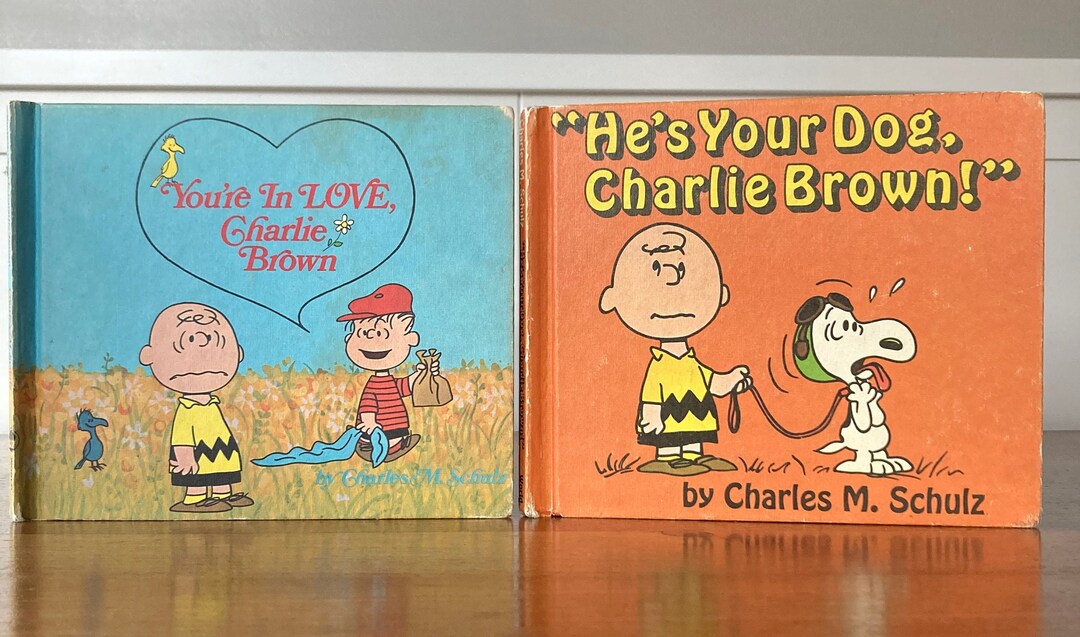 1st Edition Charlie Brown Books 1968 You're in Love & He's Your Dog