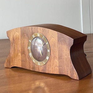 Mantle Clock Telechron Electric Alarm Clock Solid Wood Model 7H141-Shelf/Desk/Table/Buffet Mantel Clock Made in USA Antique Collector Gift