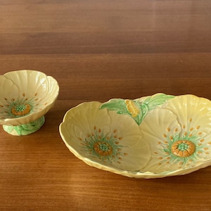 Vintage Carltonware Buttercup Bowl Set: Art Deco Yellow Floral Serveware