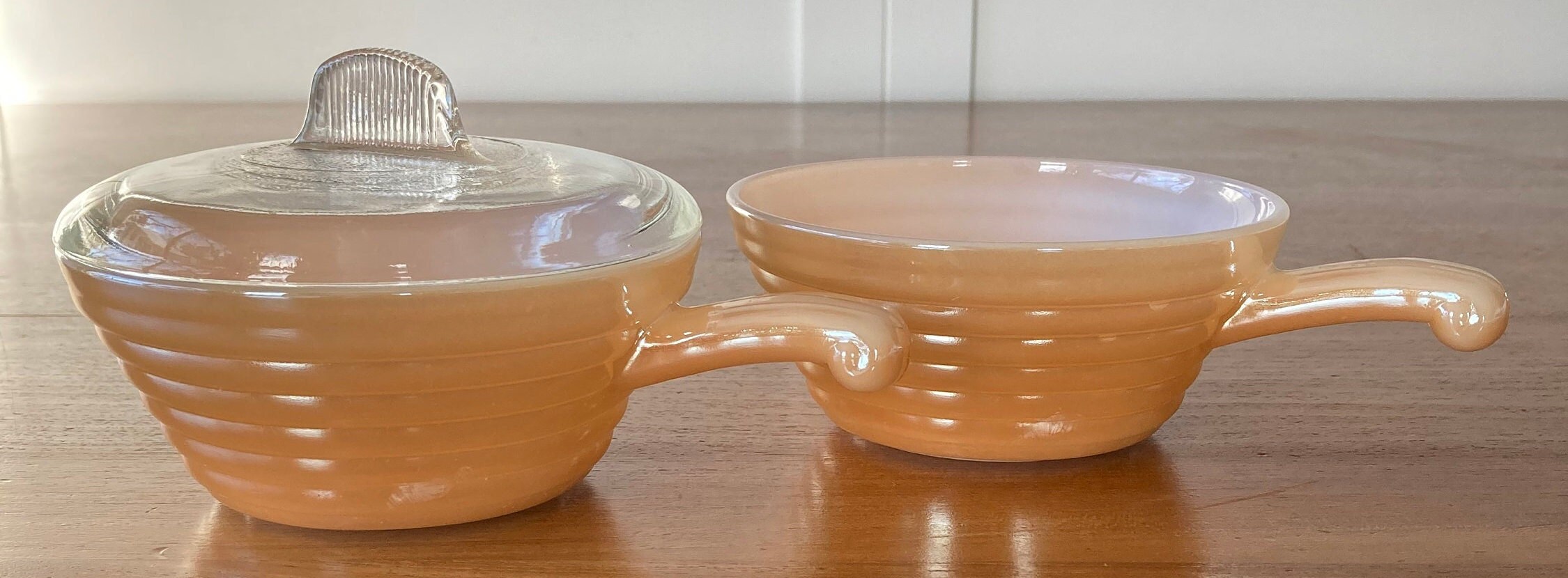 ヴィンテージ ファイヤーキング ピーチラスター キャセロールセット