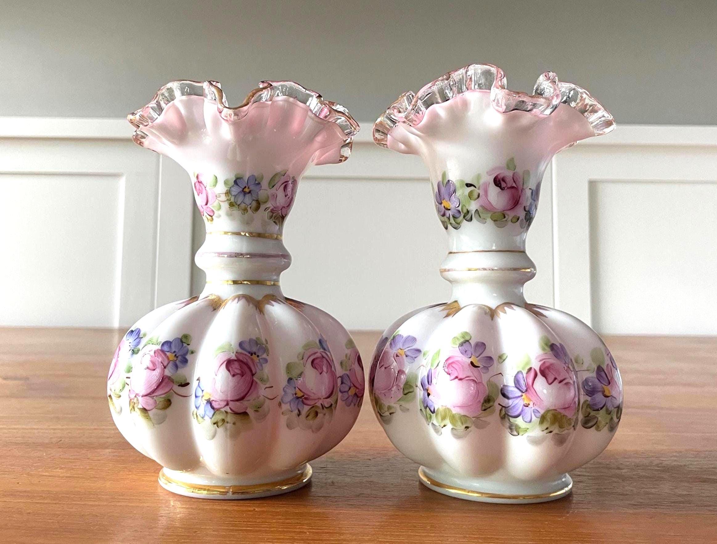フェントン/Fenton クランベリーピンク 花瓶 Vase アートガラス 美品 フェントン/Fenton クランベリーピンク 花瓶 Vase アートガラス 美品
