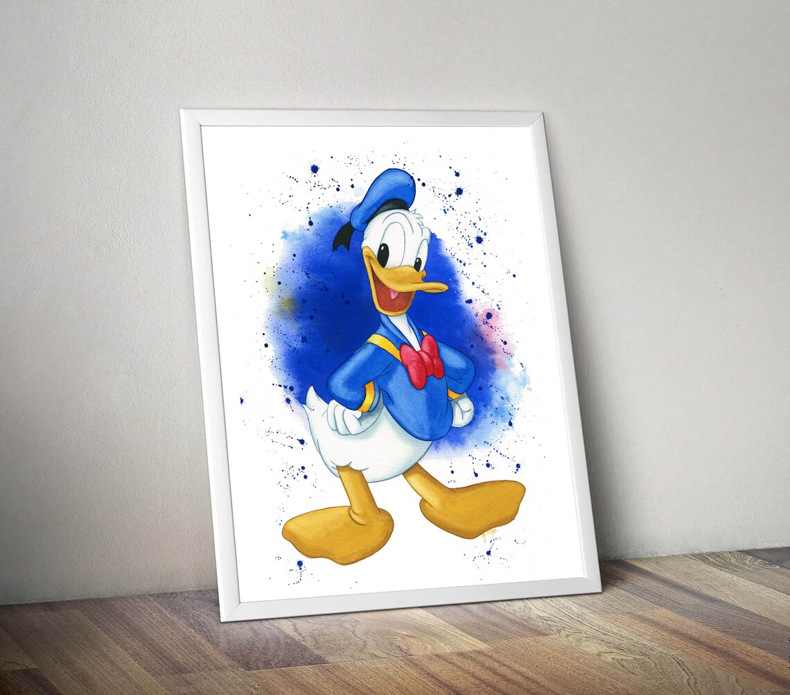 Donald Duck print digital download Donald printable art | Etsy