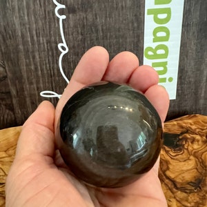 Silver Sheen Obsidian Sphere Perfect for Patience & Self-Reflection afbeelding 7