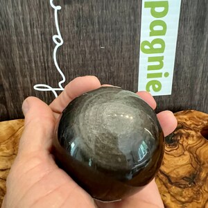 Silver Sheen Obsidian Sphere Perfect for Patience & Self-Reflection afbeelding 8