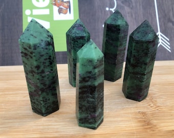 Radiant Ruby Zoisite Towers - Harmonize Spirit & Nature | Energizing Crystals for Clarity and Growth