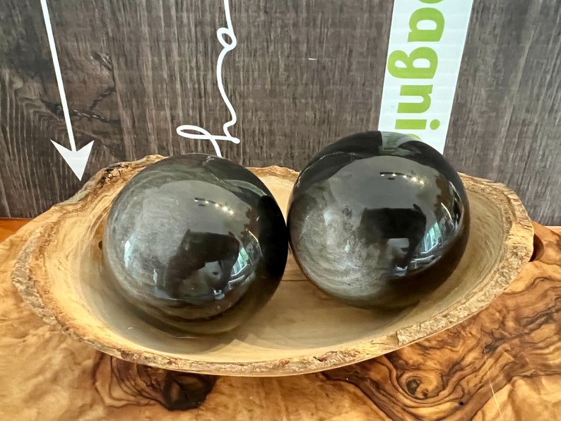 Silver Sheen Obsidian Sphere Perfect for Patience & Self-Reflection afbeelding 6