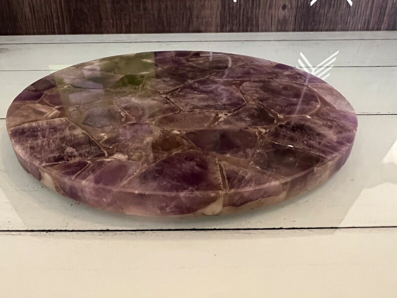 Enchanting Amethyst Crystal Plate Rare Natural Gem, Reiki Healing Decor, Spiritual Energy Enhancer Bild 8