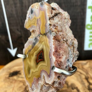 Mexican Agate Crazy Lace Polished and Rough, Vivid Yellow-Orange & Beige, Arcoiris Deposit image 7