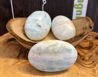 Exquisite Caribbean Calcite Palm Stone- Soothe Work Injuries and Unlock Emotional Freedom, Hand-Polished Healing Gem