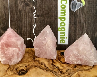 Lustrous Rose Quartz Crystal- Raw Base with Polished Point - Emblem of Universal Love