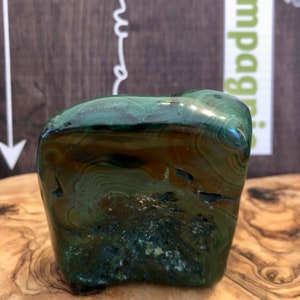 Energizing Malachite Free Form Dark Green Hue Boosts Self-Confidence with Stunning Patterns image 4