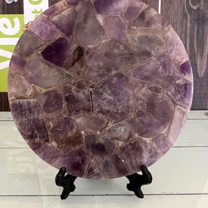 Enchanting Amethyst Crystal Plate Rare Natural Gem, Reiki Healing Decor, Spiritual Energy Enhancer image 10