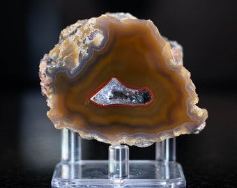 Perfect Crazy Lace Agate with Druzy Quartz – Ojo Laguna from La Vacuna, Mustard & Orange Contrast