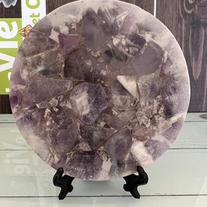 Enchanting Amethyst Crystal Plate Rare Natural Gem, Reiki Healing Decor, Spiritual Energy Enhancer Bild 2