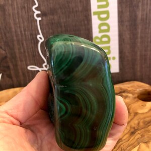 Energizing Malachite Free Form Dark Green Hue Boosts Self-Confidence with Stunning Patterns image 8