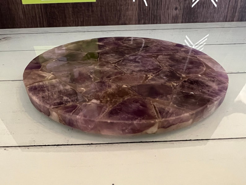 Enchanting Amethyst Crystal Plate Rare Natural Gem, Reiki Healing Decor, Spiritual Energy Enhancer Bild 7