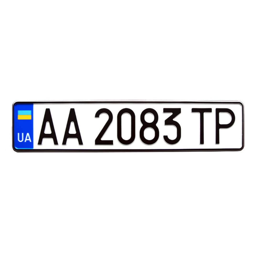 Ukraine Euro European Ukrainian License Plate Number Plate Embossed